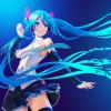 wallpaper hatsune miku, anime girl, vocaloid, long hair, 4k, anime