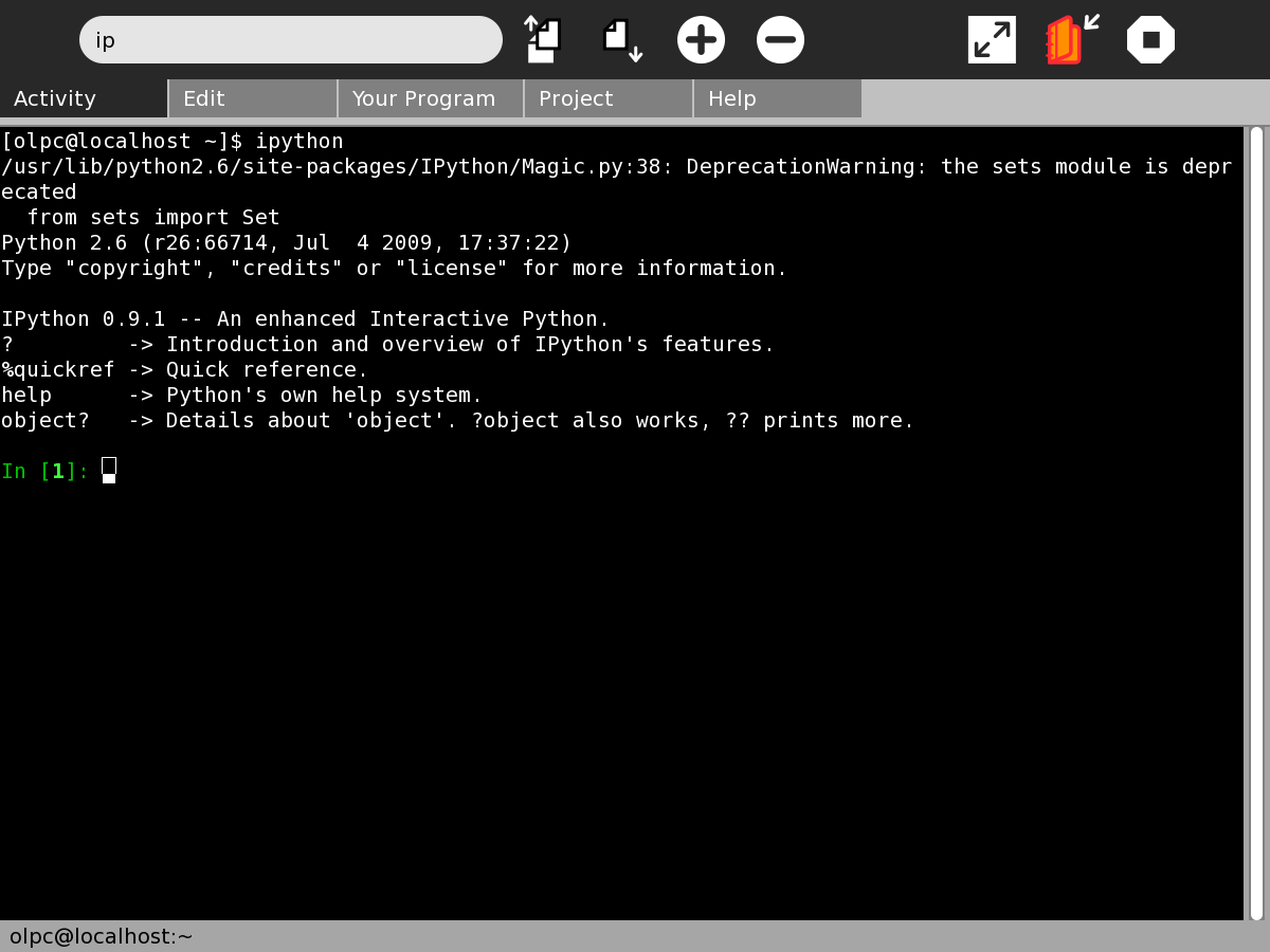 LEFT MOST TAB -- in location of the "Activity" tab on most Activities