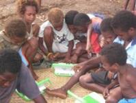 Children discovering laptops