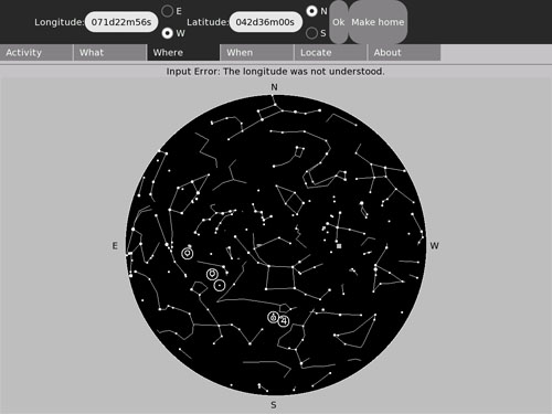 Location input error