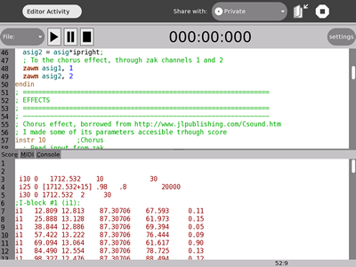 Orchestra and Score View