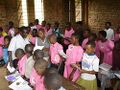 Students at the local school in the Rakai district