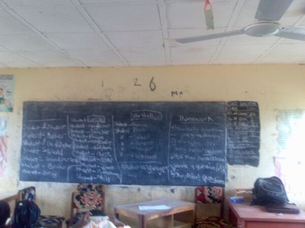 The chalkboard after the second day of Our Stories Summer School