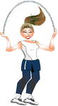 Girl working out - jumping rope - for Alex C