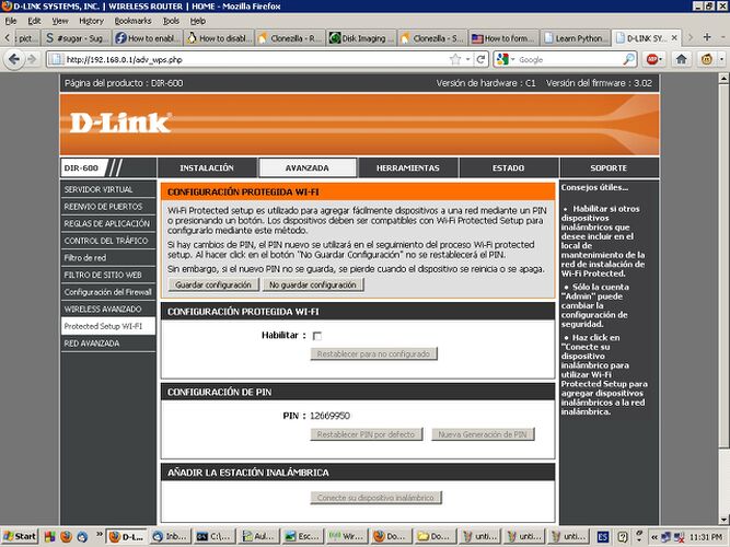 Wireless protected setup