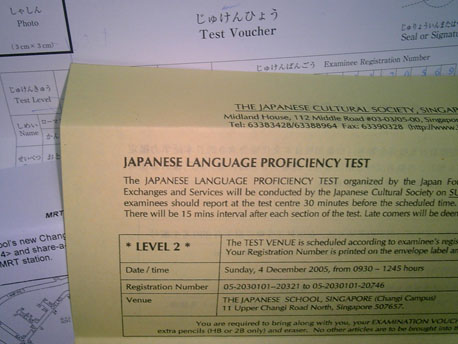 JLPT letter